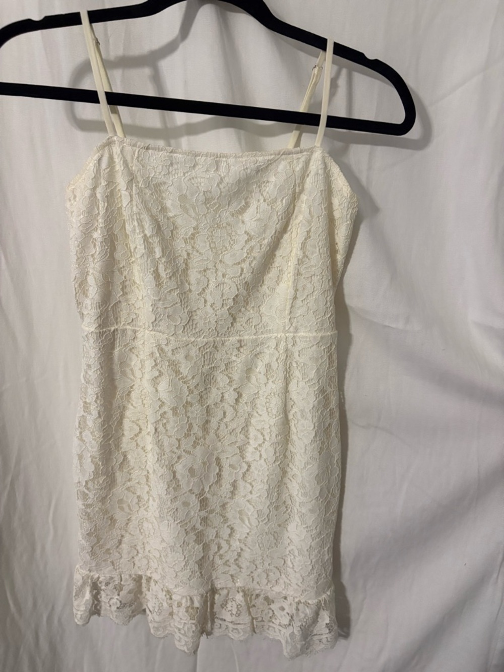 Storia Cream Lace Mini Dress